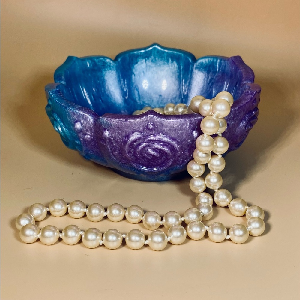 Blue and Purple Decorative Bowl